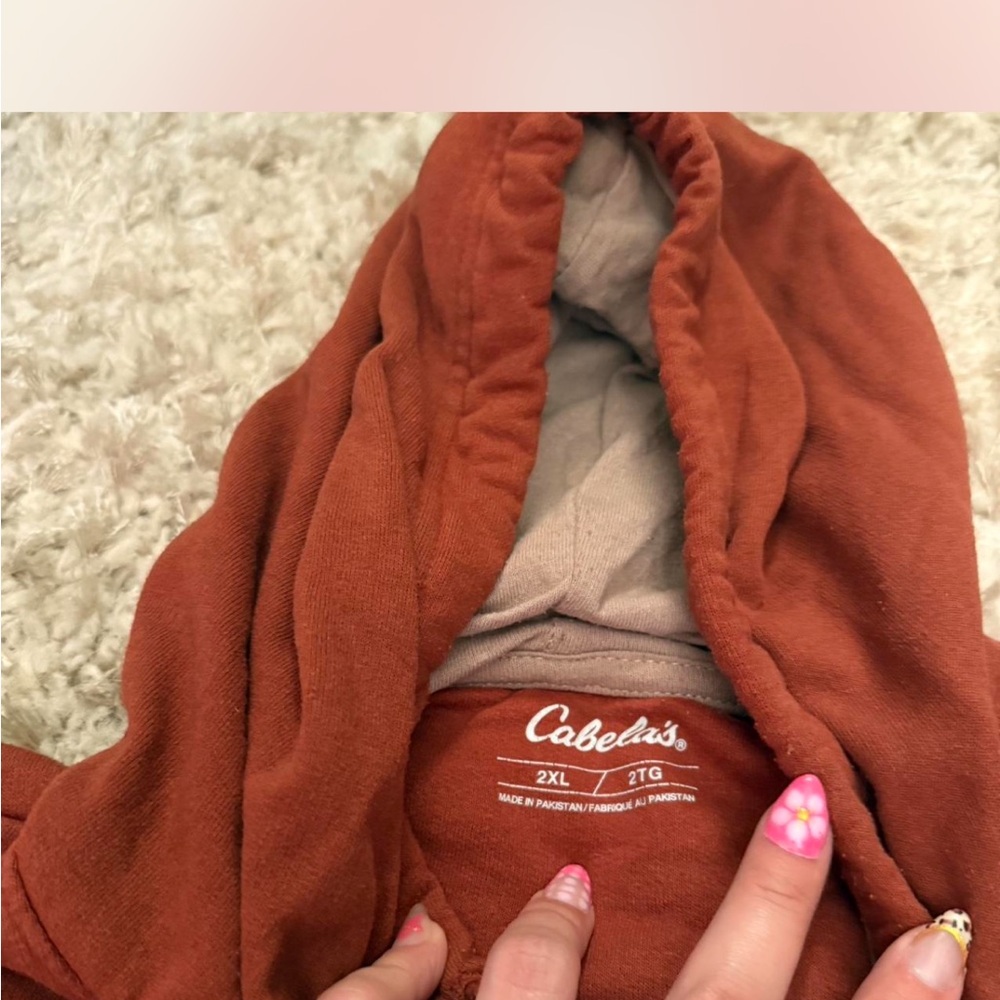 Cabela's Brick Red Pullover Hoodie - Picture 3 of 3